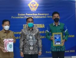 Bupati Serahkan LKPD Unaudited TA 2021, Bupati Harapkan Tapin Dapatkan WTP Kedelapan Kalinya