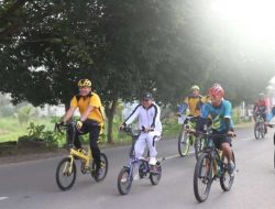 Pantau Kamtibmas Tapin Bersama Instansi Lain Dengan Gowes FunBike