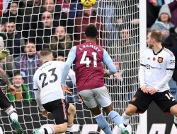 MU tekuk lutut di Villa Park dengan skor 3-1