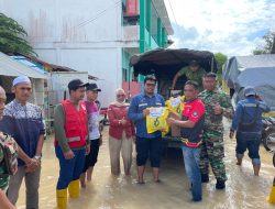 Tapin Dilanda Banjir, Kodim 1010/Tapin Bersama PT BRE Berikan Bantuan