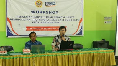 Guru SMPN 30 Banjarmasin di Ajarkan Menulis Karya Ilmiah