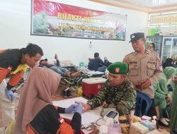 Kodim 1010/Tapin Gelar Bhakti Kesehatan dan Pembagian Sembako Sambut HUT TNI Ke-79