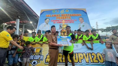 Turnamen Sepak Bola U-14 BRE Cup VI Resmi Ditutup oleh Pj Bupati Tapin